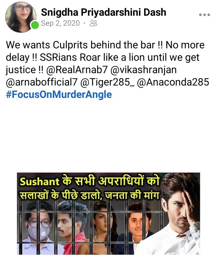 We wants Culprits behind the bar !! No more delay !! SSRians Roar like a lion until we get justice !! @RealArnab7 @vikashranjan @arnabofficial7 @Tiger285_ @Anaconda285 #FocusOnMurderAngle

SSRCase Reveals Deep Nexus

#JusticeForSushant️SinghRajput