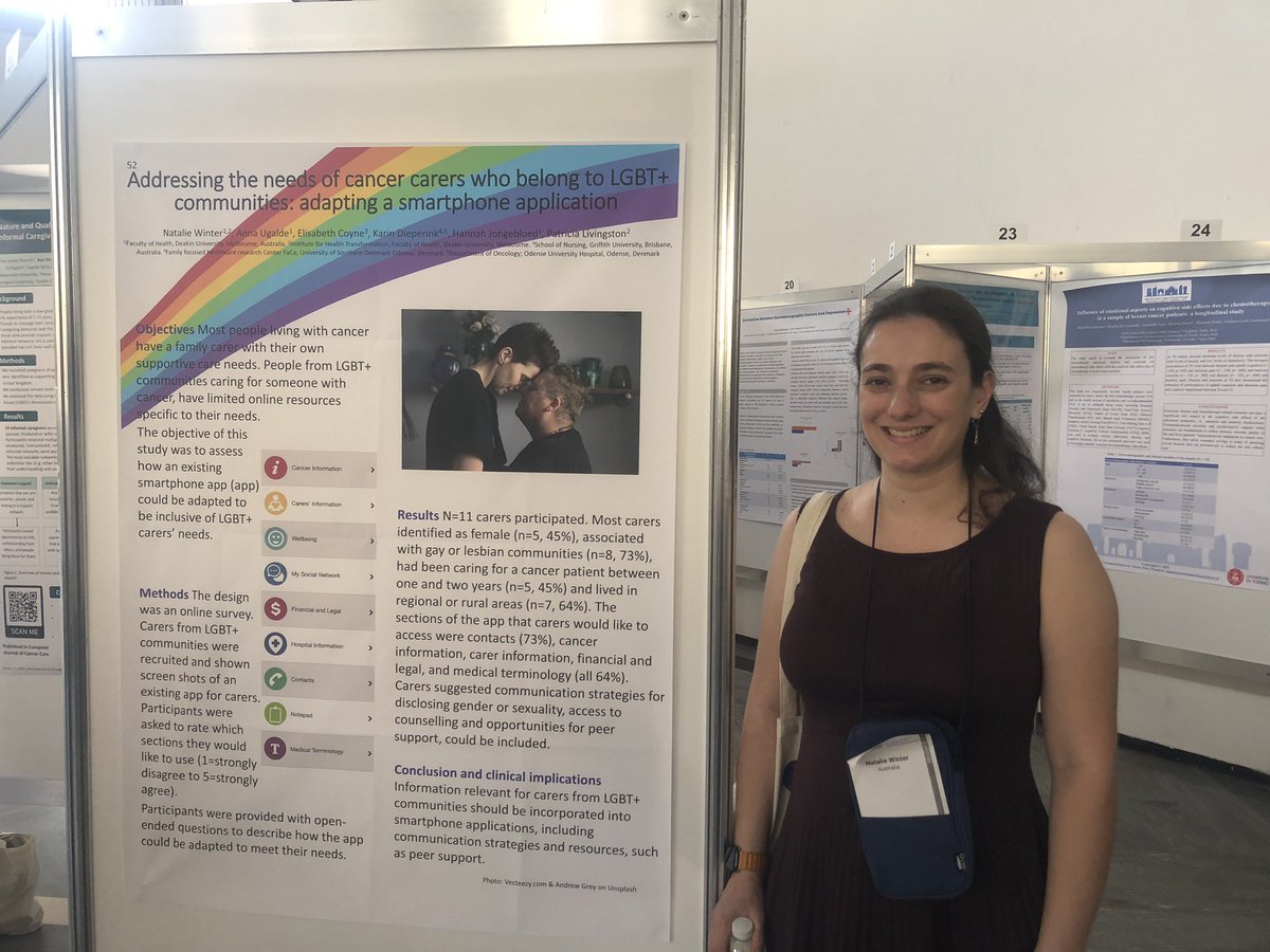 iPos2023. @NatalieL_Winter presenting her important work on adapting supportive apps for LGBT+ cancer caters