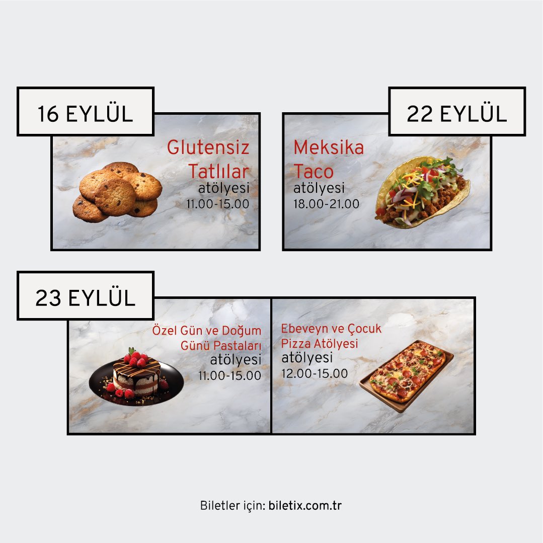 CookingClassA's tweet photo. Eylül ayında Cooking Class Academy İstanbul’da dolu dolu bir mutfak programı yine sizleri bekliyor!
Kayıt ve detaylı bilgi için instagram profilimiz @ccaistanbul bio linkten katılım sağlayabilirsiniz https://t.co/6ynNC9xciV