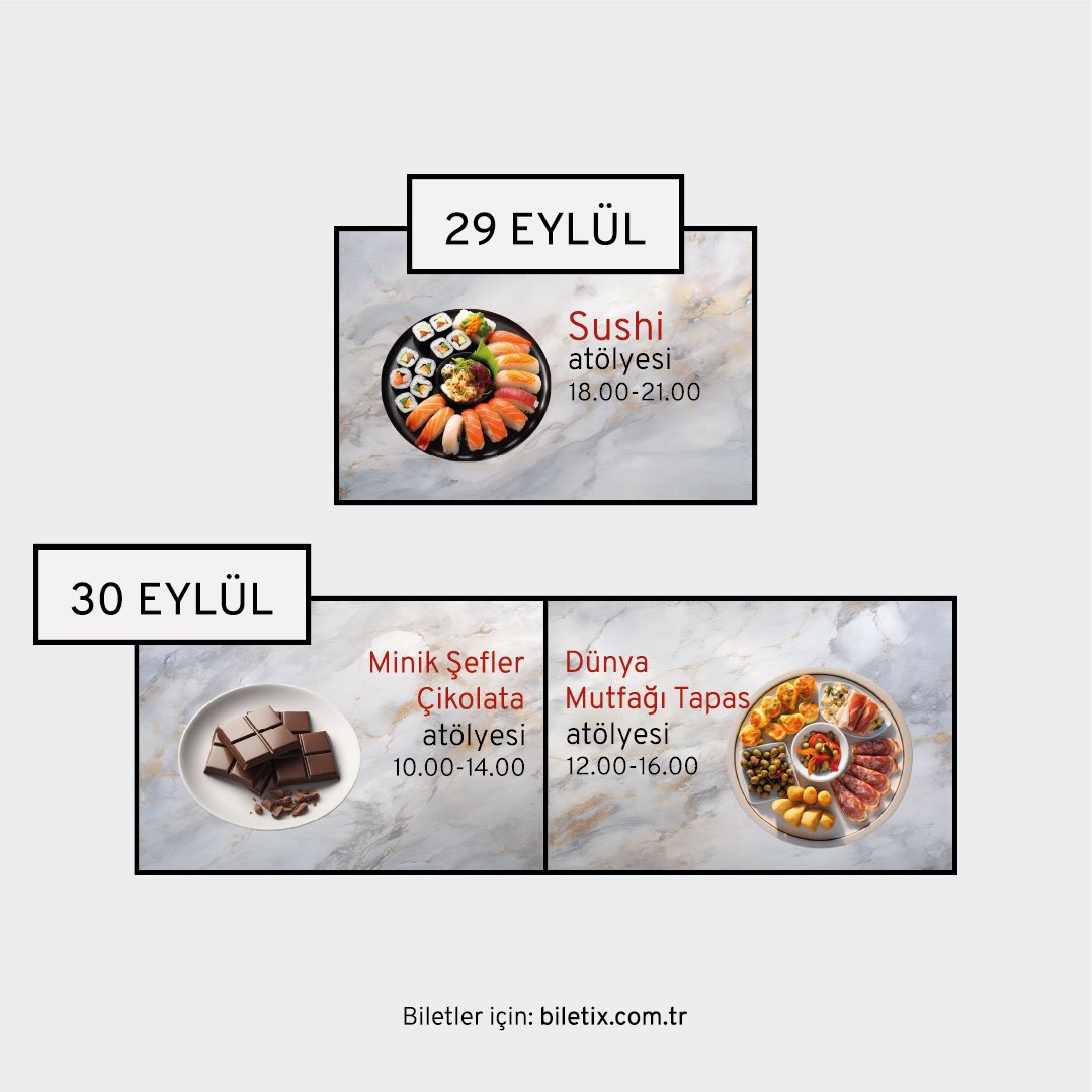 Eylül ayında Cooking Class Academy İstanbul’da dolu dolu bir mutfak programı yine sizleri bekliyor!
Kayıt ve detaylı bilgi için instagram profilimiz @ccaistanbul bio linkten katılım sağlayabilirsiniz