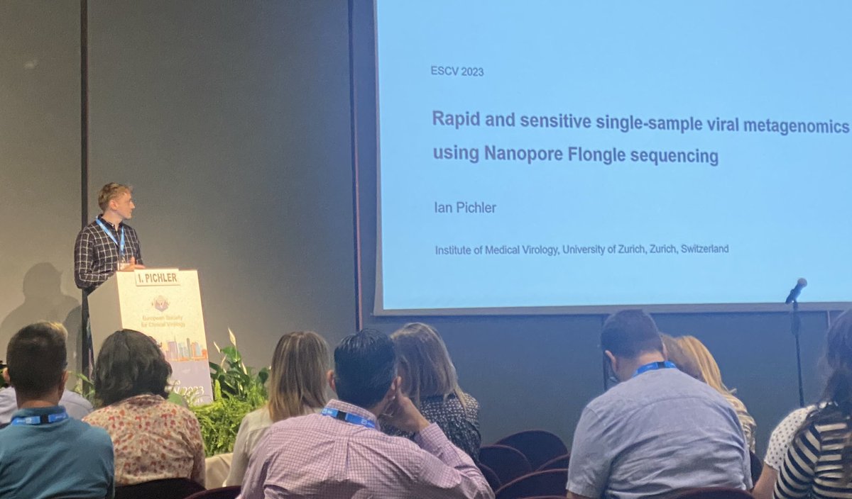 Ian Pichler gave a great presentation of his work on single-sample virus mNGS using <a href="/nanopore/">Oxford Nanopore</a> Flongels at <a href="/ESCVirology/">ESCV Virology</a> in Milano. <a href="/UZH_Virology/">UZH Medical Virology</a>