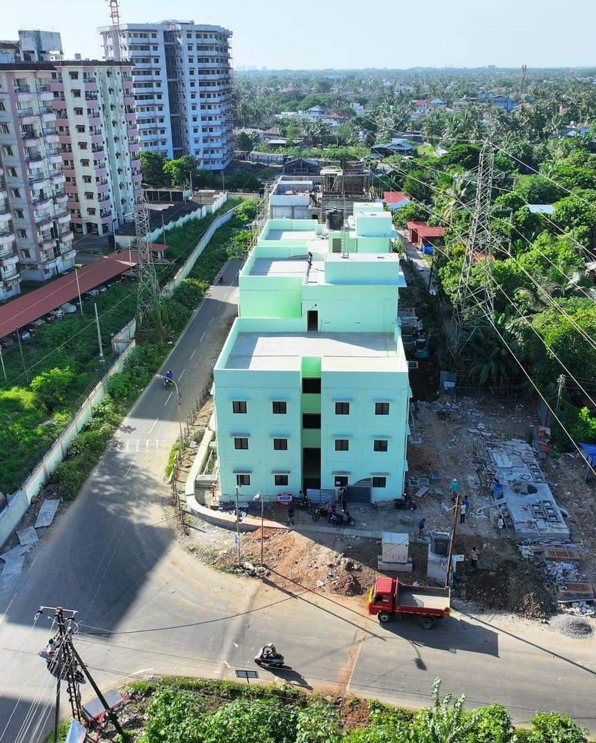 HaridasKishore's tweet photo. The rehabilitation of the P &amp; T colony  inhabitants in kochi becomes a reality. GCDA offered land for this free of cost, and Kochin municipal corporation, along with #Life_Mission, completed these flat complexes and will be handed over today as an Onam gift. Over 83 families are https://t.co/IOFuWgIgdI
