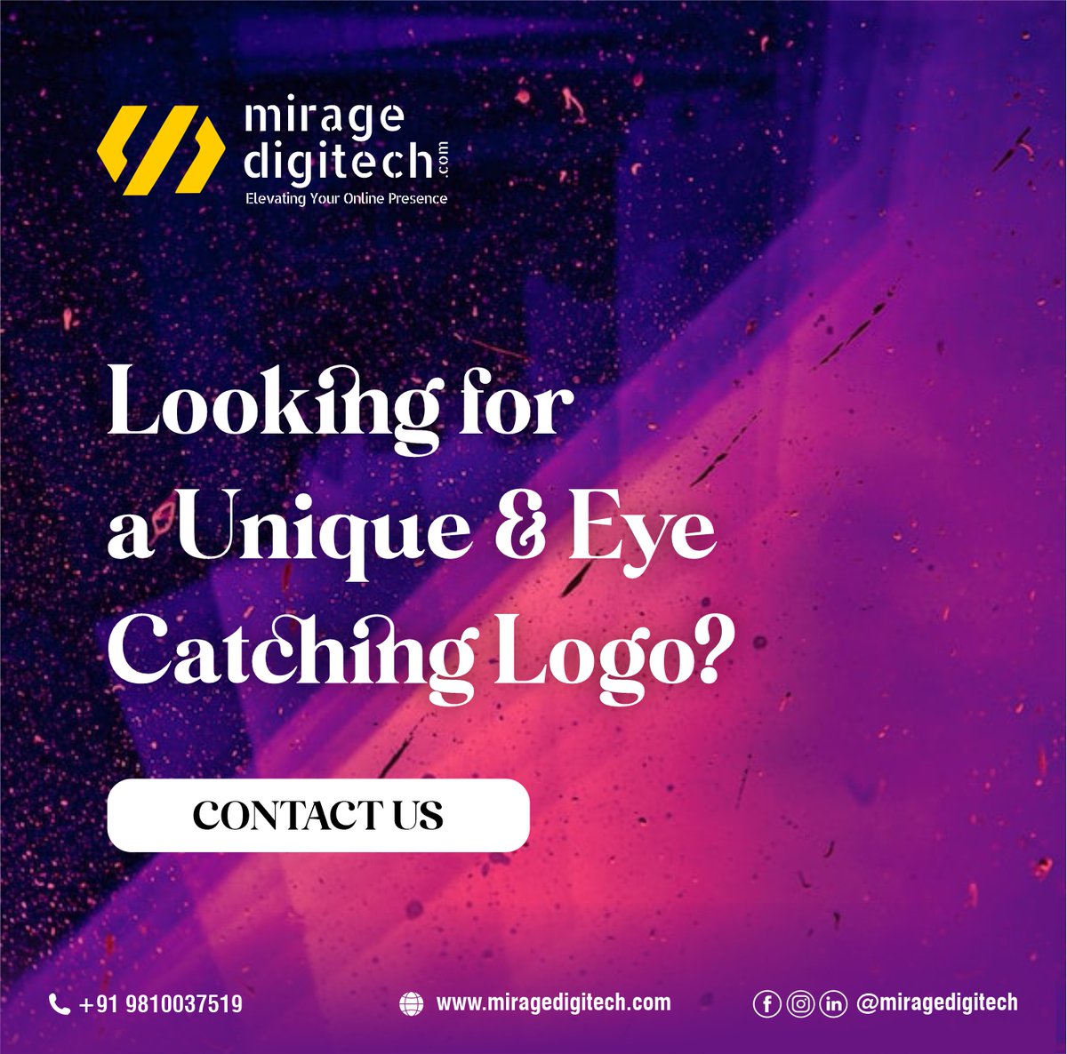 🌟 Elevate Your Brand with Mirage Digitech's Eye-Catching Logos! 🌟

#Mirage #DigitalExcellence #MirageTechMagic #LogoDesignPro #CreativeLogos #DesignMasters #LogoCraftsmanship #LogoArtistry #LogoGurus #LogoMagic #LogoGenius #LogoInnovation #LogoCreators #LogosThatSpeak