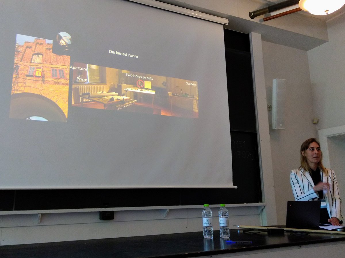 Center for History of Physics (@aip_history) on Twitter photo Next, Michelle Mercier replicates Thomas Young's double slit experiment in order to learn how to see through his eyes. #AIPECC23 Next, Michelle Mercier replicates Thomas Young's double slit experiment in order to learn how to see through his eyes. #AIPECC23