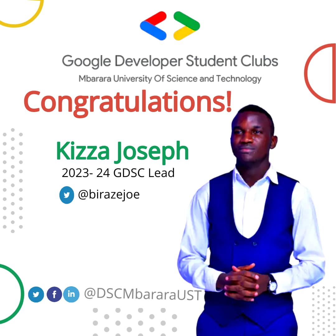 It's high time we broke the Big news to our MUST GDSC Devs. We have been holding the secret for quite long and we can't hold it anymore. It's a pleasure to introduce to you @birazejoe our new GDSC LEAD! Let's all support him and wish him the very best in his tenure.