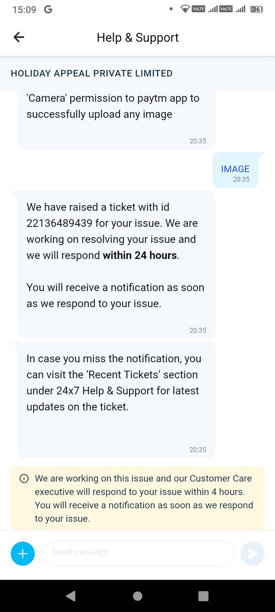adityathakur7's tweet photo. @Paytm @Paytmcare 
Bus operator cancelled the bus service i booked on 30th aug from paytm. I updated all proofs on paytm help and haven't got any reply and it's been 3 days now.
And customer care no redirect to this chat again and again and not even a single reply from your side https://t.co/KQ2vZbSLlq