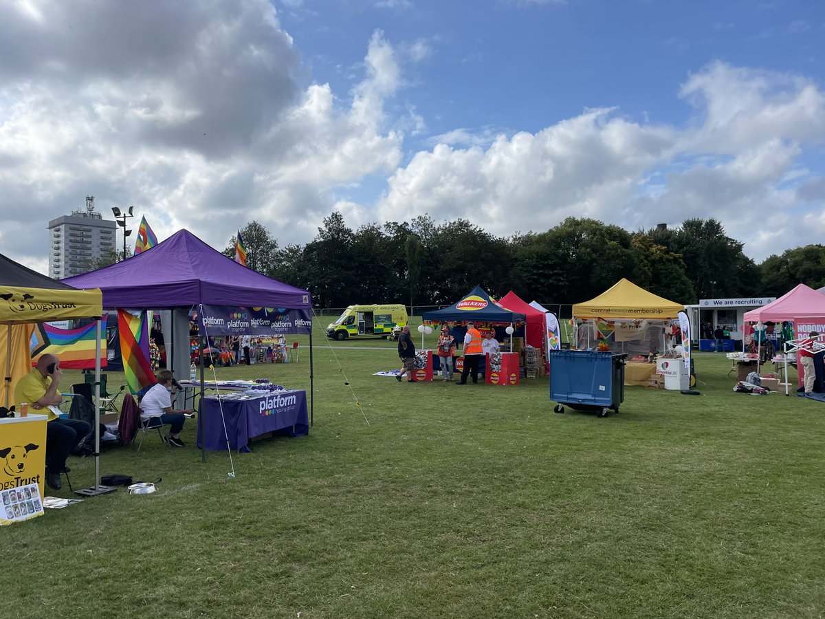 Let the set up begin….. <a href="/leicesterpride/">Leicester Pride</a>