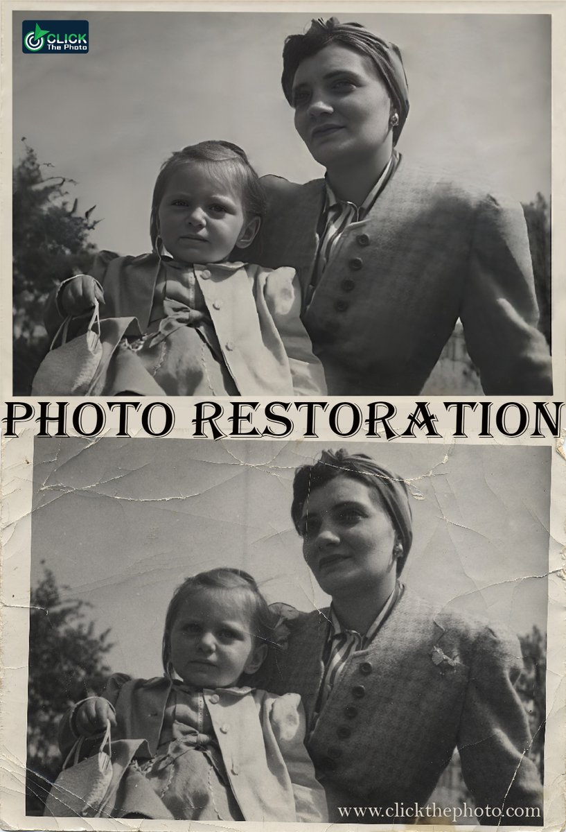 Photo Restoration Services can breathe new life into old and damaged photographs, preserving cherished memories for generations.
To make an order, please click here -
clickthephoto.com/custom-quote-p…

#photo_restoration #old_photo_restoration #photo_restoration_services  #restoration
