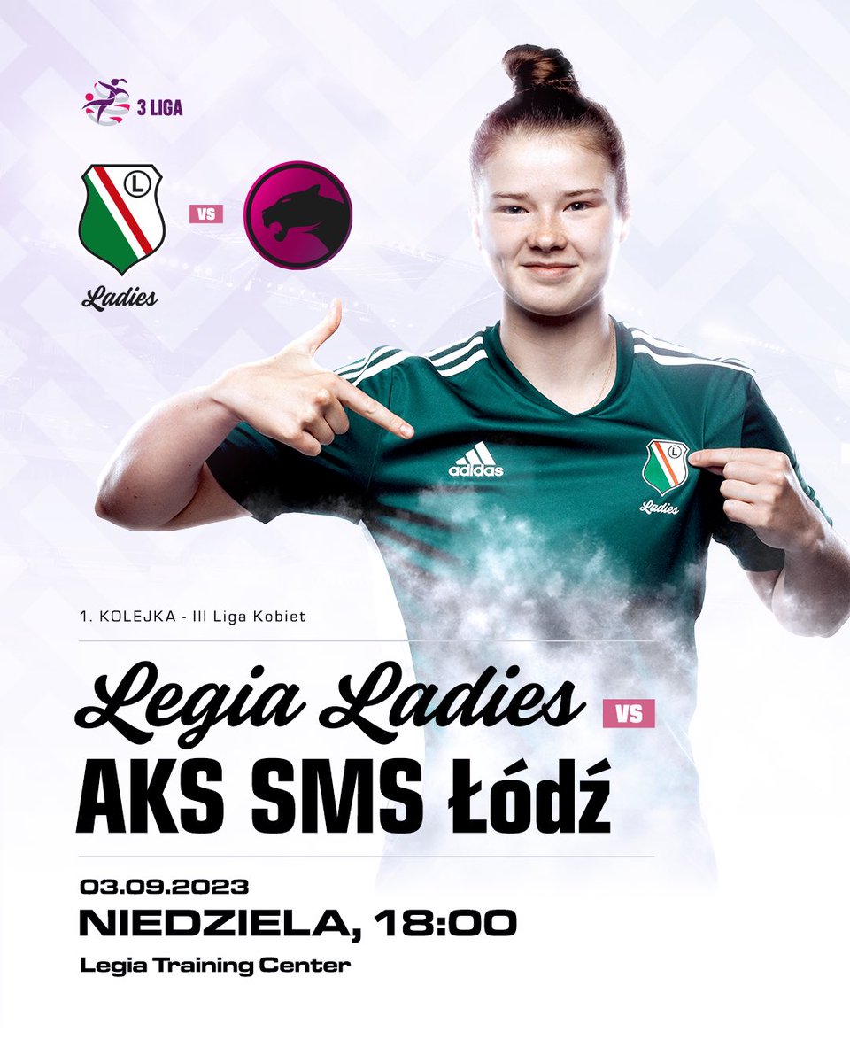 LegiaLadies's tweet photo. 🔥 Jutro rozpoczynamy sezon 2023/24 w III Lidze Kobiet! 💪 Nasz pierwszy mecz odbędzie się o godzinie 18:00 w LTC, a rywalem będą AKS SMS ŁÓDŹ - Czarne Panterki💚 

Przyjdźcie i wspierajcie nasze Legia Ladies w walce o nowe zwycięstwa! ⚽👏 #LegiaLadies #NowySezon #IIILigaKobiet https://t.co/P9SAdMmZa7