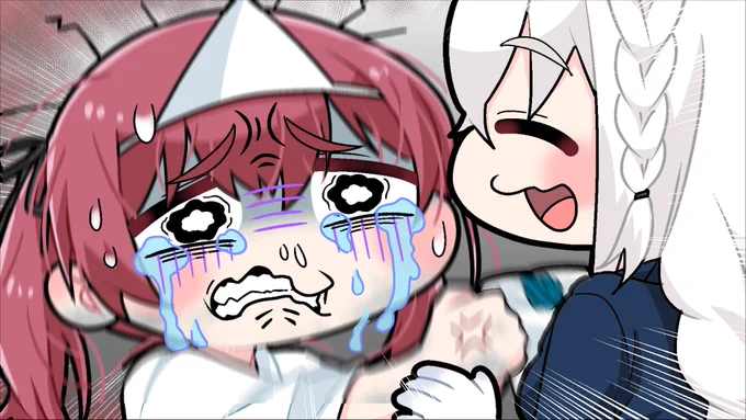 幽霊調査で白上フブキに見捨てられて大発狂する宝鐘マリン#マリンのお宝#絵フブキ 
