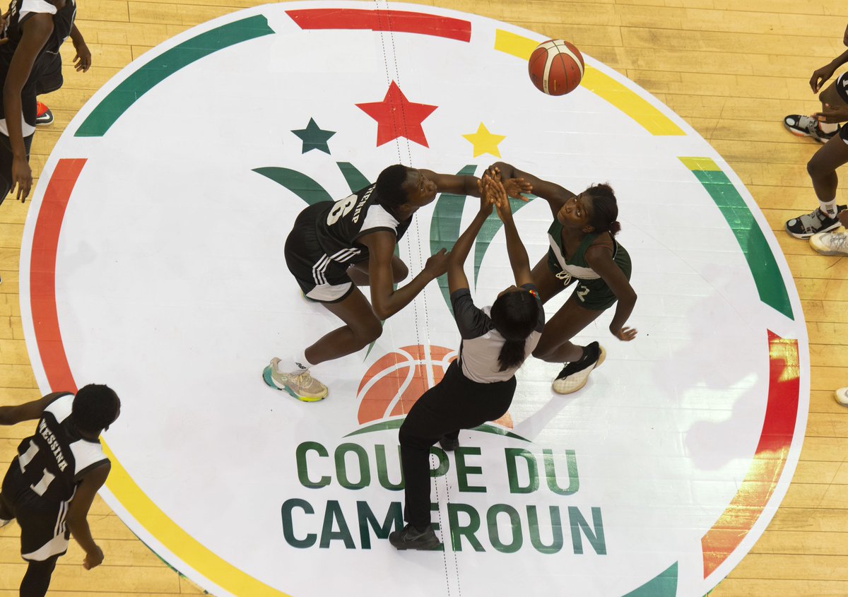 Tip-off of the Cameroon Basketball cup finals 2023 at the multipurpose sports complex. Come in your numbers! @Africabasket1 #fecabasket #coupeducameroun2023 #afrobasket