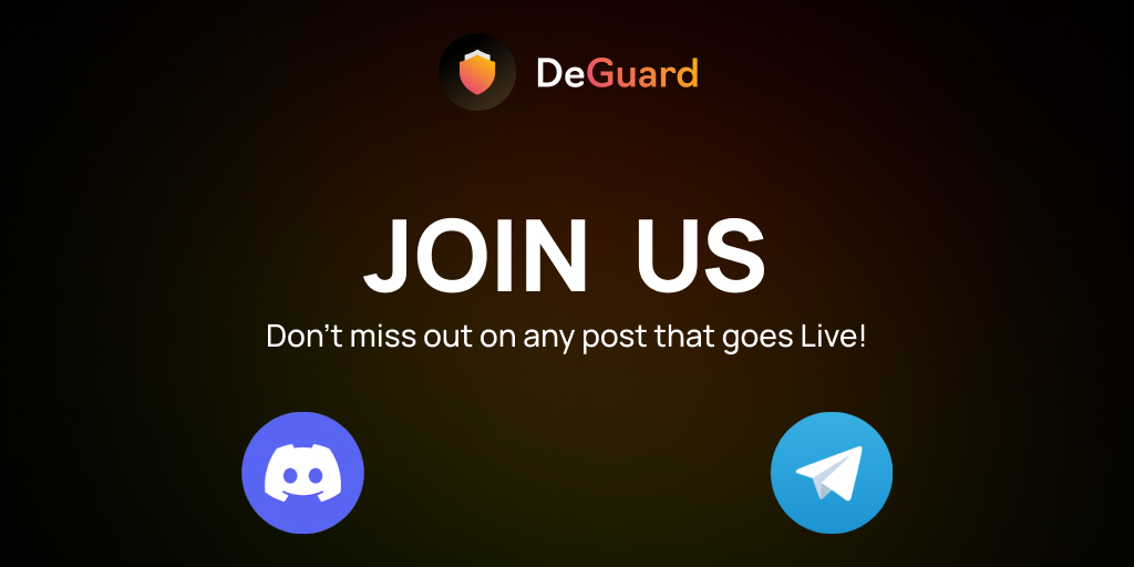 DeGuardVPN's tweet photo. Join the conversation, stay updated, and experience the decentralized future with Deguard #Web3VPN. ๐๐
Connect with us ๐
Telegram: https://t.co/lfZX6uv8wt
Discord: https://t.co/6f5IhviaVy
Don't fall for fake links โ trust only the official sources! ๐ https://t.co/WyiuhhPWcH