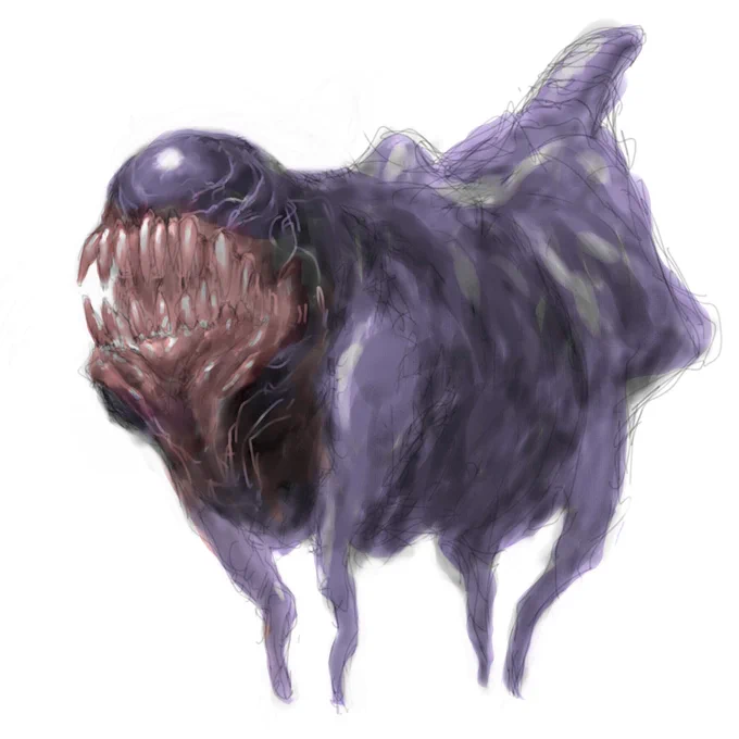 クリーチャーの落書き、もう少し描き込めば面白くなるんだろうけど途中で面倒になってきた。Some Creatures... 