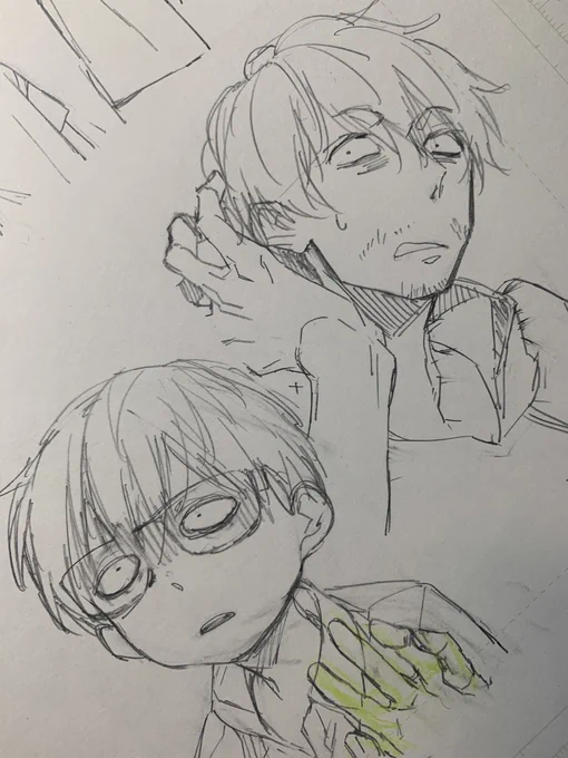 9話下描きしてます 