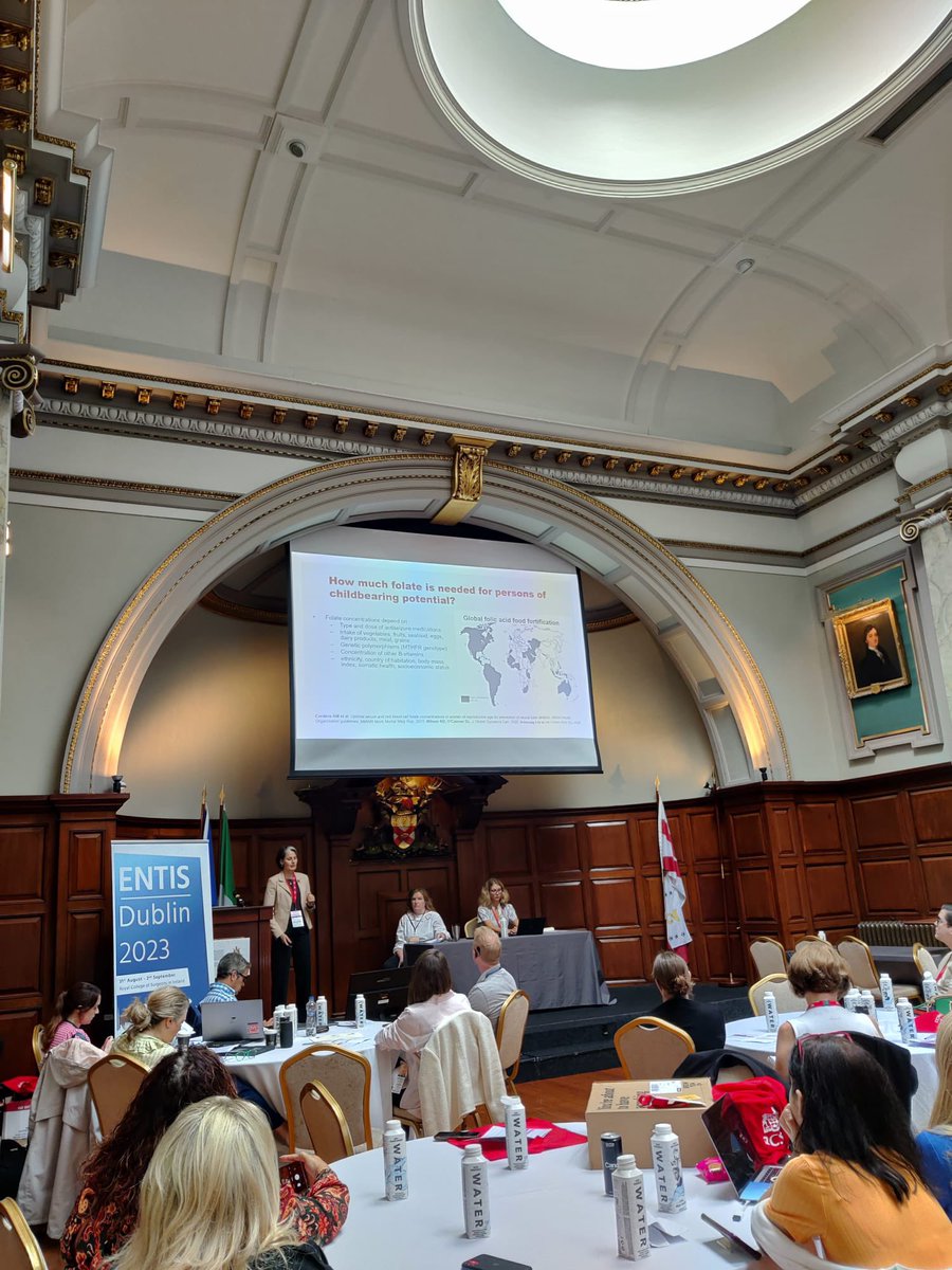 MedsInPregIRL's tweet photo. Fantastic presentation from Prof. @martebjork on a complex and evolving topic. #ENTISDublin23 Important food for thought on future approaches to folate supplementation. #MedsInPregnancy https://t.co/ANrM5YMuVU
