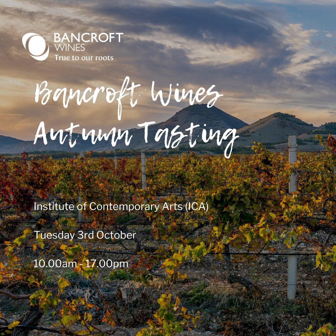 *TRADE AND PRESS EVENT ONLY*
✨Join us for our Autumn Tasting at the beautiful ICA on Tuesday 3rd October. We will feature over 120 wines from across the portfolio, and we are thrilled to introduce wines from several new producers. Link in bio to register. #bancroftwines