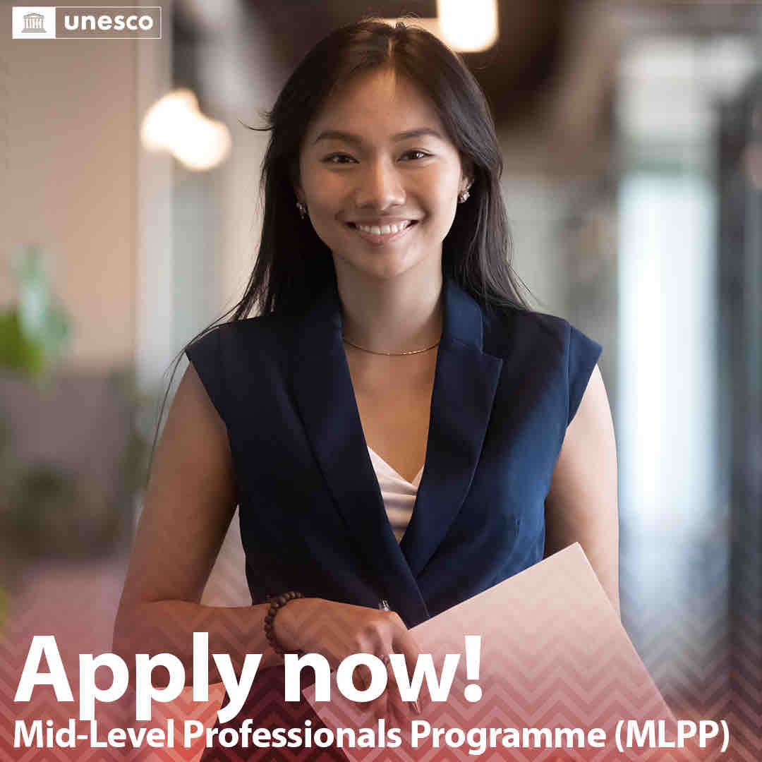 UNESCO's tweet photo. 📌 We are excited to announce that the Mid-Level Professionals Programme (MLPP) is officially launched!

This recruitment initiative is open to applicants from all Member States. Are you ready to join UNESCO?

Visit our Careers page more for information 👉🏼 https://t.co/WBuh3W1asq https://t.co/JzvzHOkuip