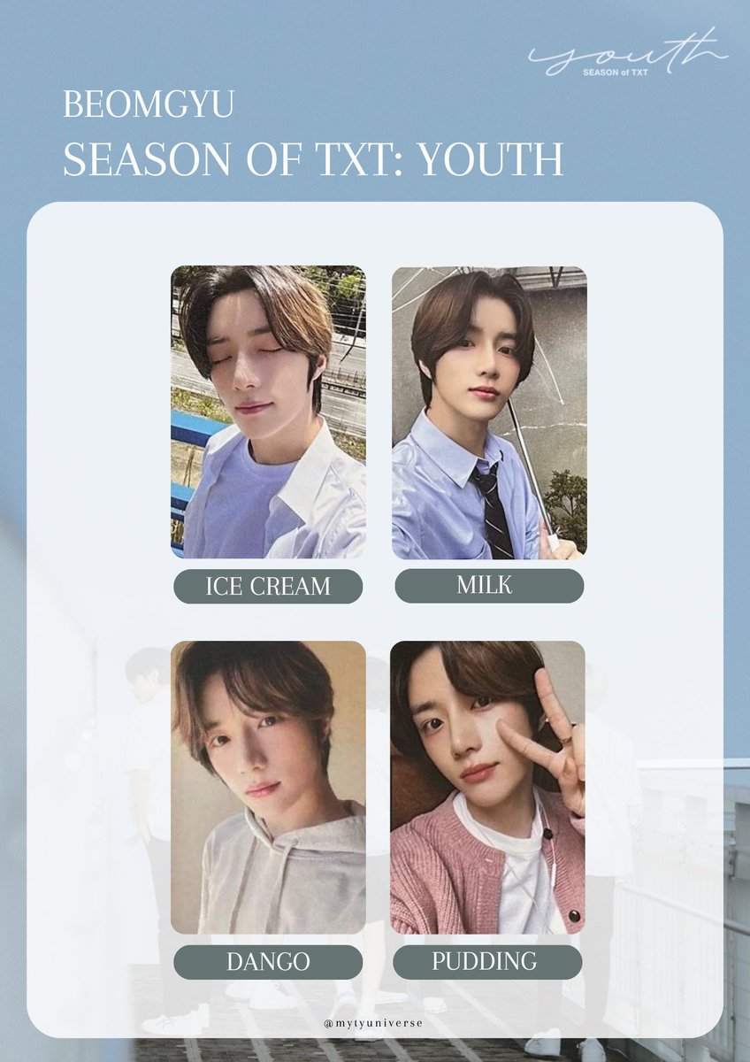 beomu__'s tweet photo. ☆ﾟ.*･｡ﾟ — ꒰ #beomusells_ ꒱

TXT Season of TXT: YOUTH BATCH 3
        — 2300php ; payment once on-hand

   ✧ random version
   ✧ read the fourth picture for more details
   ✧ strictly no cancellation !!

t. wts lfb soobin yeonjun beomgyu taehyun hueningkai pc ph https://t.co/nMedqhQD7f