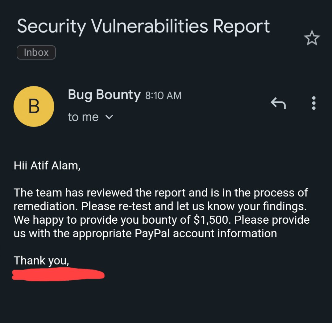 Bug :- Privilege escalation

<a href="/Rohan_Lew/">Rohan_lew</a>  thanks for tips bro 😎🔥

#BugBounty #bug #hacker #Hacking #hackthebox #hackerone #bugbountytips