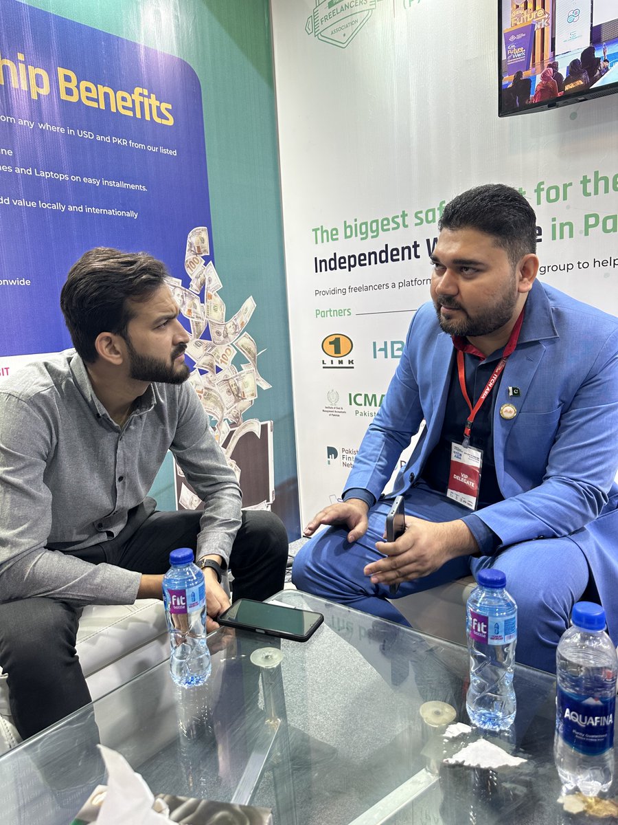 Discussion with Hamid Alam Malik - Zonal Manager Innovation & Financial Inclusion regarding payment method & innovation in banking sector at PAFLA stall in @itcnasia.

#ITCNAsia #HBL #Innovation #PaymentMethod #Pakistan #PakistaniFreelancers #ITCNASIA2023