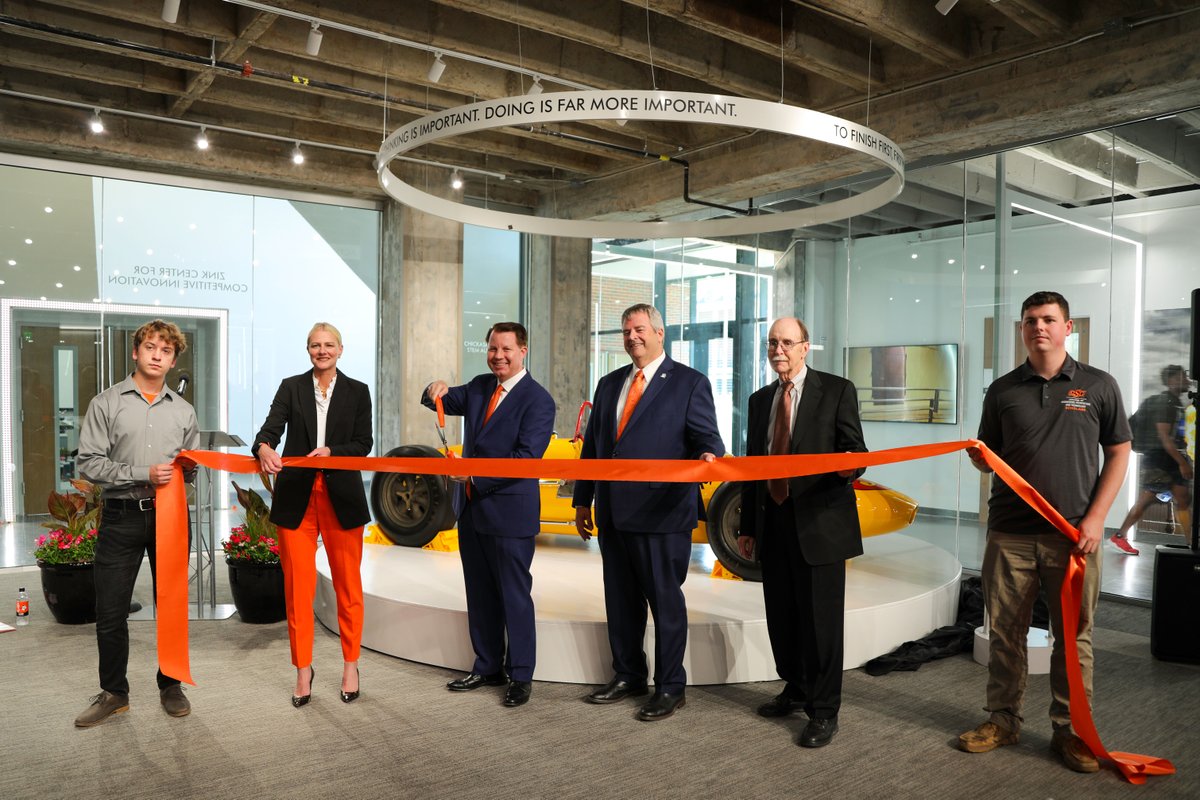 Zeeco_Inc's tweet photo. We are proud to announce the opening of the Zink Center for Competitive Innovation. The center, in @okstate's Engineering South, tells the Zink family history and serves to inspire a spirit of competition and innovation in students. A public grand opening will be at 3 pm today. https://t.co/A9AKdkbH7i