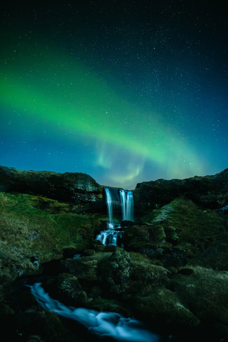 The Northern Lights season is here!✨ #Iceland is one of the best places in the world for seeing the #NorthernLights. Recognize the waterfall in the photo? 💚 #inspiredbyiceland