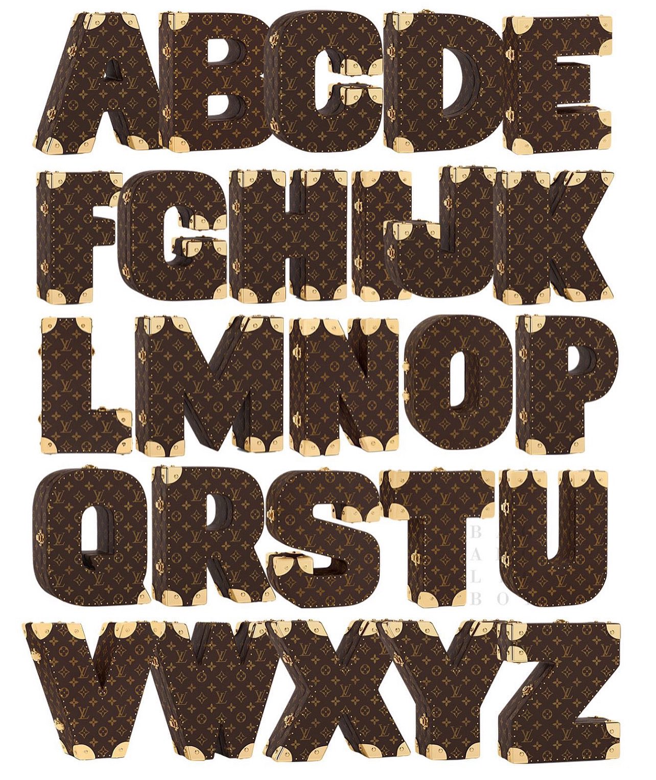 font louis vuitton letter