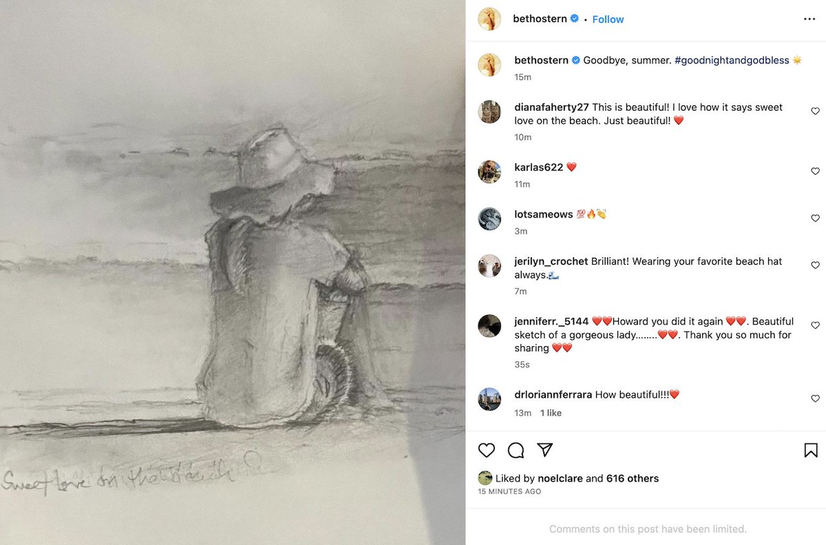 UncleLarry112's tweet photo. Artiste #HowardStern made #BethStern delete his latest gem 🤦‍♂️"Sweet Love on the Beach" from her Instagram page https://t.co/kCdLEGbMt0