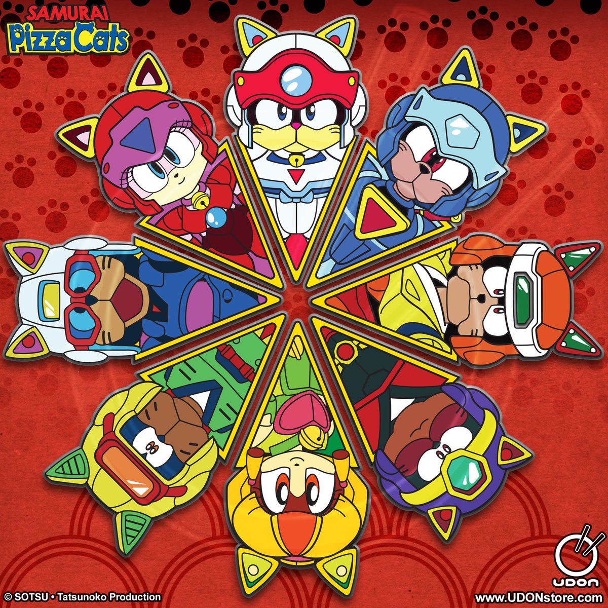 UdonEnt's tweet photo. Who do you call when you want some pepperoni? 🍕🍕🍕The #samuraipizzacats have arrived in the UDON Store! Pick up the limited edition Pizza Box Pin Set and reserve your tee today, only from the UDON Store! 🍕

https://t.co/EYRKUjgZvx https://t.co/URXYN2aYja