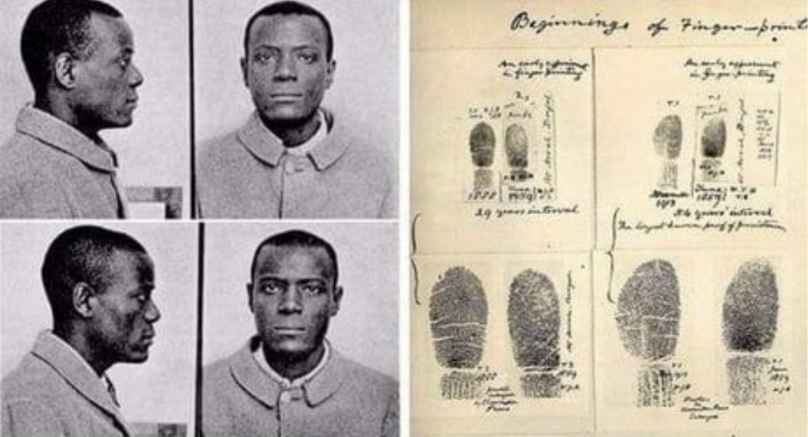 These are the mug shots of two different men, Will West and William West. Neither of the two men were related. They were both sent to Leavenworth prison at the same time, in 1903, and after some confusion, the staff understood that they had two different prisoners with the exact