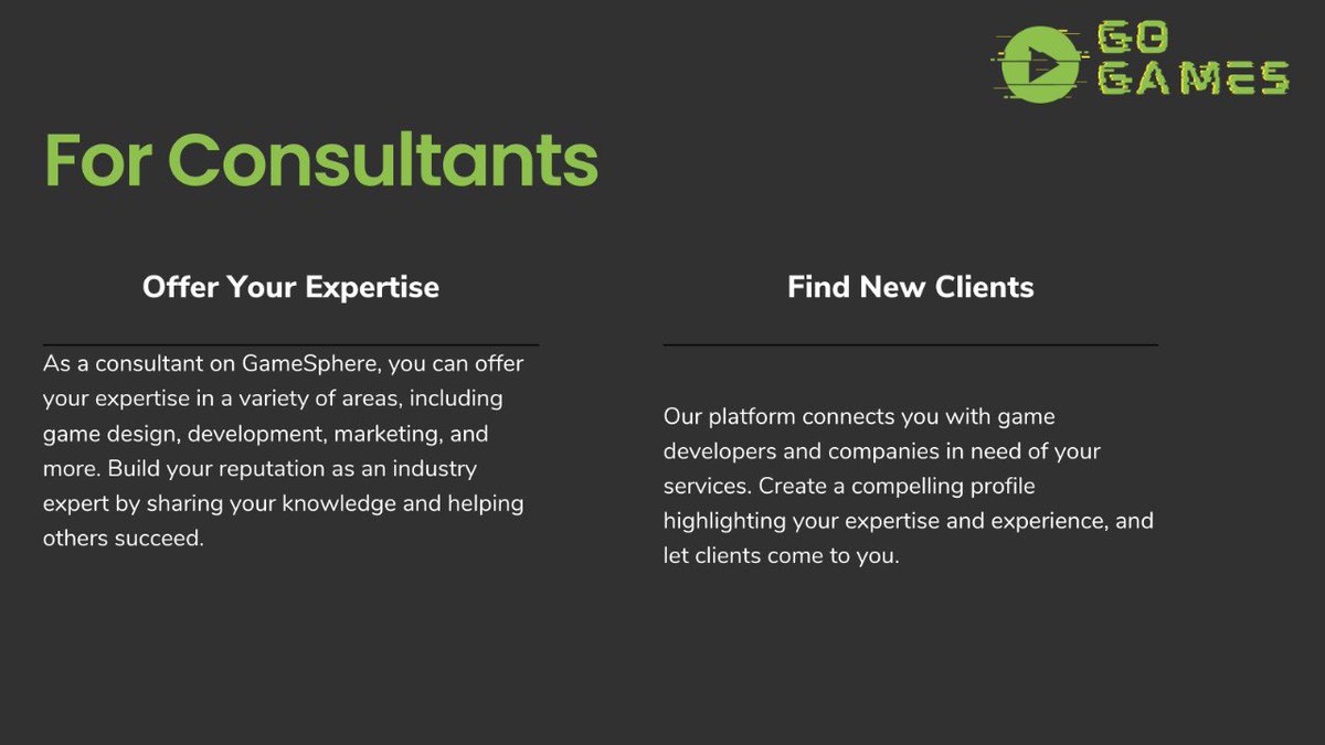 GOGAMESAI's tweet image. @GOGAMESAI كمستشار في مجال صناعة الالعاب ابدأ في تقديم خبراتك لصناع الالعاب في المنصة .