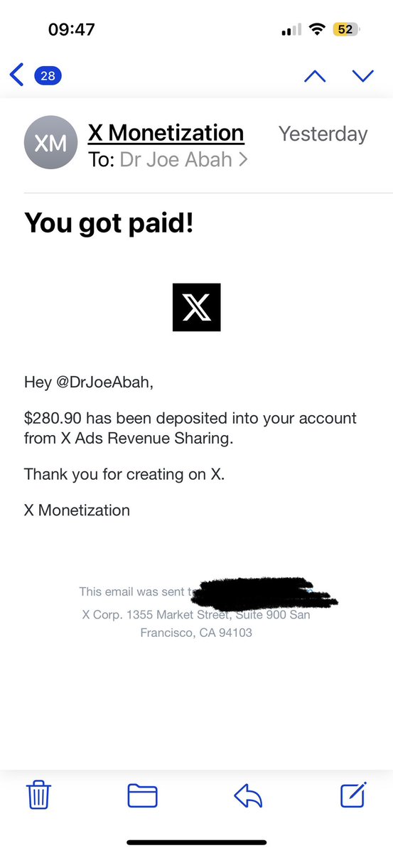 I bought Crypto 15 months ago. It has never gained 1 Naira since I bought it. Instead, it has lost £115 on my initial £383 outlay. I registered for X Monetisation just 2 weeks ago. They’ve already paid me $280 and I haven’t even tweeted often. Crypto na scam abi no be scam?