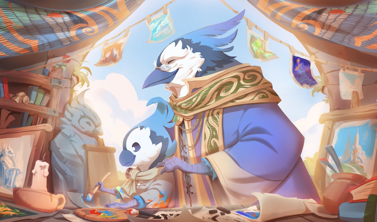 AaronTzw_Art's tweet photo. The artist and the tutor https://t.co/js6J91CXK7