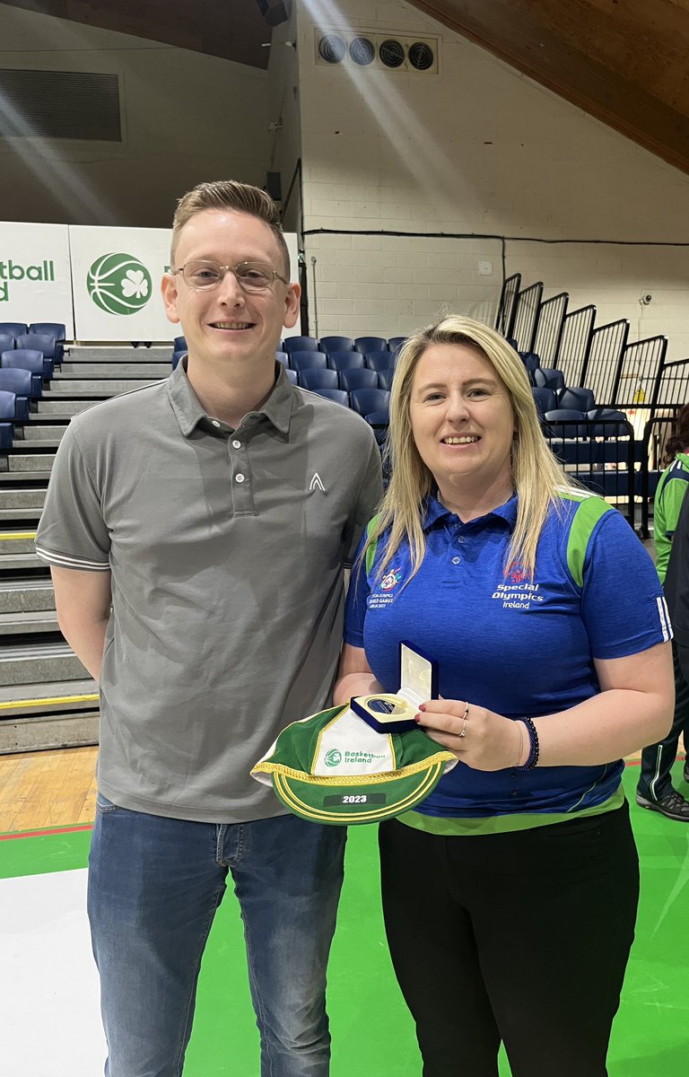 A great morning with <a href="/SOIreland/">Special Olympics Ireland</a> WG Basketball team receiving their International Caps from <a href="/BballIrl/">Basketball Ireland</a> for competing in Berlin for World Games! Thank you Basketball Ireland for including the team and management in the ceremony! 🇮🇪🏀