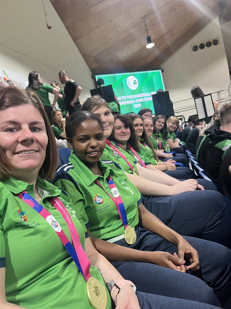 chloefarrell95's tweet photo. A great morning with @SOIreland WG Basketball team receiving their International Caps from @BballIrl for competing in Berlin for World Games! Thank you Basketball Ireland for including the team and management in the ceremony! 🇮🇪🏀 https://t.co/T1KZIhFhRA