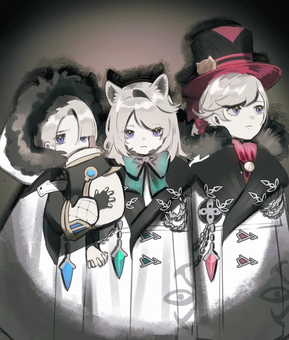 my children #Genshin #Lyney #Lynette #Freminet 