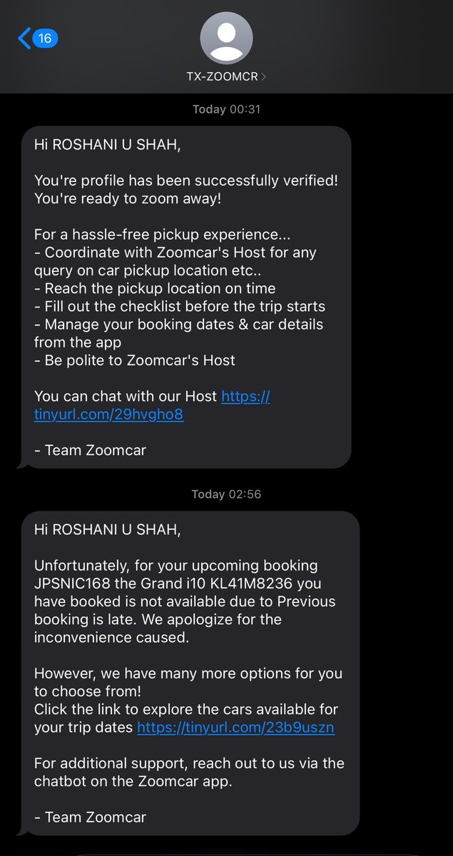 Roshani Shah on X: Terrible experience with @Zoomcar_India today! 🚗  Booked a car for ₹4500 today, got canceled at 3 AM. Paid extra ₹500 to  reschedule for 6 AM, but no car