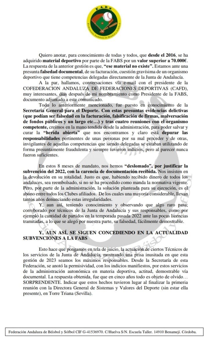 Federación Andaluza de Béisbol y Sóftbol tweet media