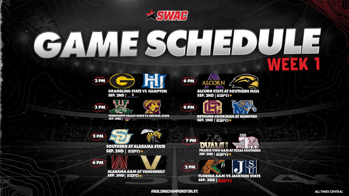 theswac's tweet photo. WAKE UP IT'S GAME DAY!

#BuildingChampionsForLife x #SWACFB https://t.co/ajts4j8GCn