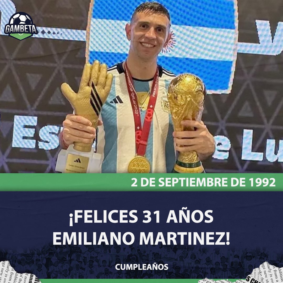 GambetaLP's tweet photo. [#Aniversarios🎂] ¡Feliz cumpleaños Emiliano Martinez!

📌Trayectoria
▶#Arsenal🏴󠁧󠁢󠁥󠁮󠁧󠁿
▶#Oxford🏴󠁧󠁢󠁥󠁮󠁧󠁿
▶#SheffieldWednesday🏴󠁧󠁢󠁥󠁮󠁧󠁿
▶#Roterham🏴󠁧󠁢󠁥󠁮󠁧󠁿
▶#Wolverhampton🏴󠁧󠁢󠁥󠁮󠁧󠁿
▶#Getafe🇪🇸
▶#Reading🏴󠁧󠁢󠁥󠁮󠁧󠁿
▶#AstonVilla (📍) https://t.co/qMFP81qEhI