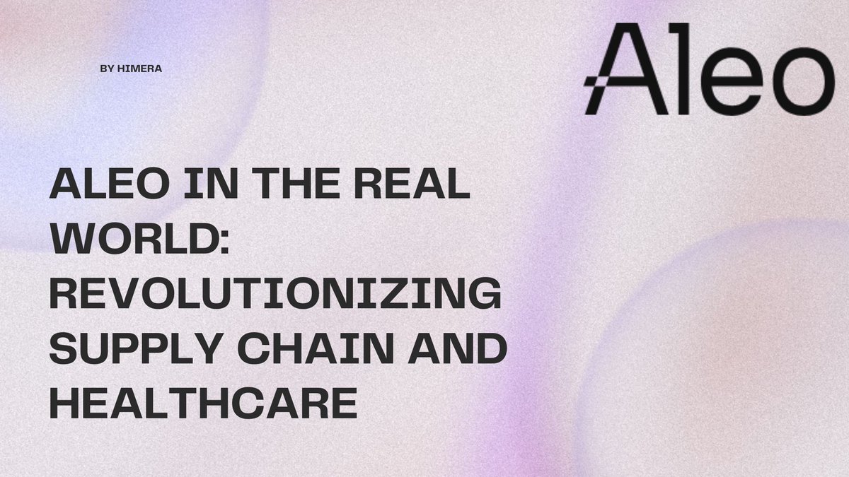 - Let's dive into how #AleoBlockchain is reshaping our world across various sectors. Get ready for some real-world inspiration! -