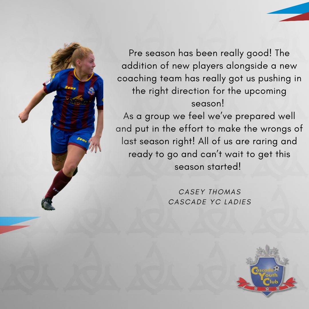 A few words from our rock at the back &amp; ‘one to watch’  <a href="/Casey_29/">Case🐘</a> prior to the <a href="/AdranLeagues/">Genero Adran Leagues 🏴󠁧󠁢󠁷󠁬󠁳󠁿</a> kicking off tomorrow!

Gimmie, gimmie, gimmie 👩🏼‍🦰 🎶 

#UpTheCade 💙❤️