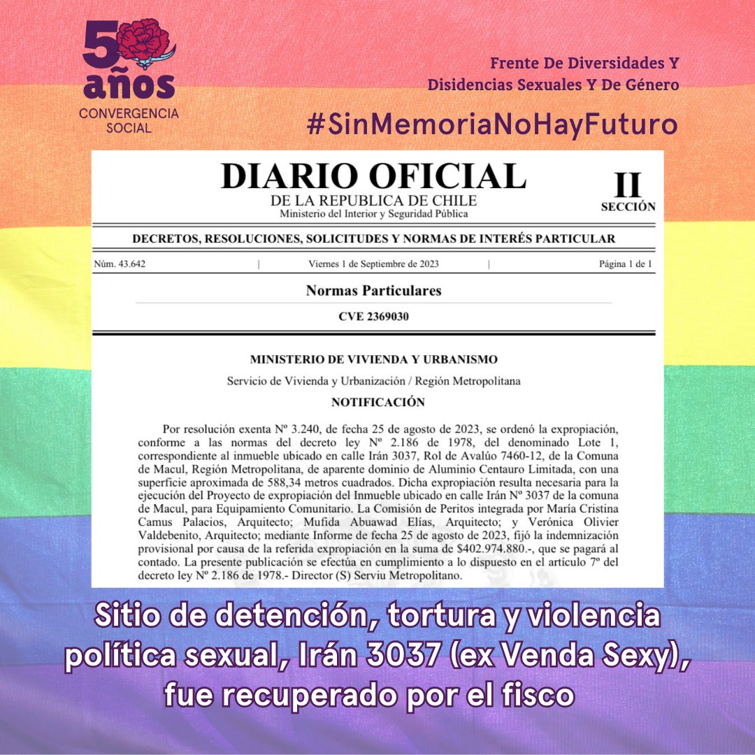 Frente de Disidencias Sexuales y de Géneros de CS tweet media