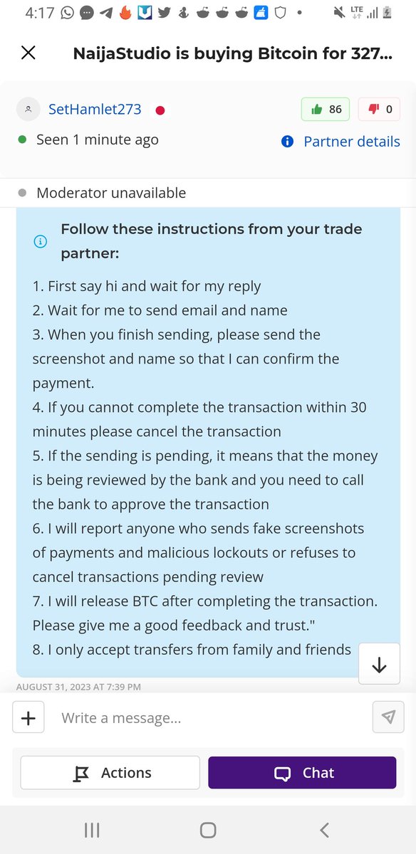 ElOgiso's tweet photo. @paxful (1)Thank very much. The seller has replied. However he is now very obvious that he does not want to cancle it.. this is my first paxful transaction. Here are the details https://t.co/WSE7zG8bvD