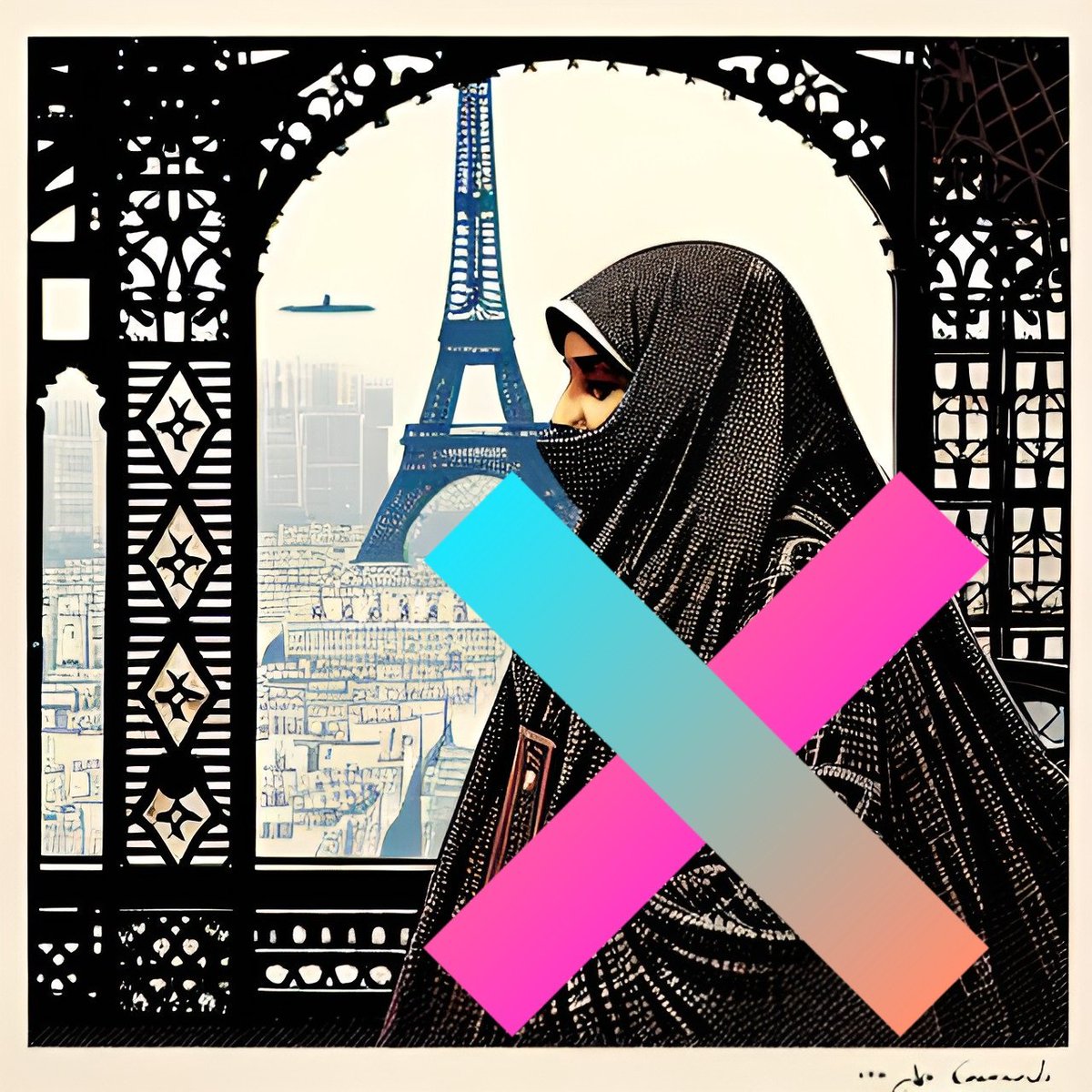 riotinbytes's tweet image. Banning girls in state schools from wearing abayas in France, now named " FRACIST" has sparked controversy over the principles of secularism and individual rights

#France #islamophobia #abaya #humanrights #religiousrights #leavegirlsalone #mybodymychoice #bbcnews #digitalart