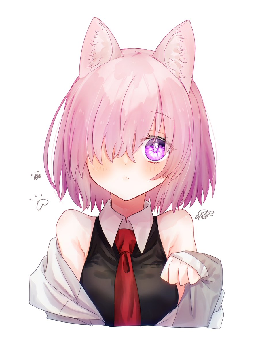 マシュ・キリエライト(Fate) 「ねこいぬマシュ 」|はるかっぱのイラスト