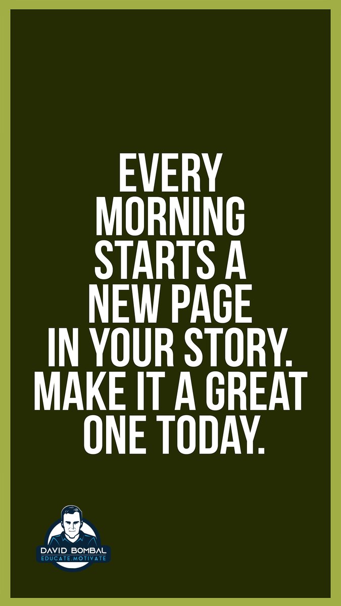 Every morning starts a new page in your story. Make it a great one today.

#DailyMotivation #inspiration #motivation #bestadvice #lifelessons #changeyourmindset