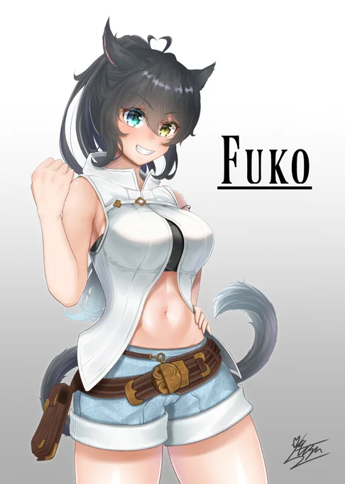 風呼ちゃん in エオルゼア#FF14 #FF14art #ミコッテ 