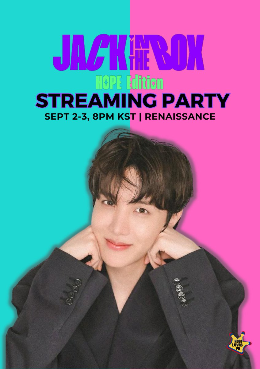 HobiLuvrsPH's tweet photo. 📣🎉 #JackInTheBox_HopeEdition Streaming Party has started!

📆 Sept 2-3, 8pm kst (24 hrs)
🎧 JITB x j-hope discography

Party: https://t.co/NYxI2362P8
Spotify:https://t.co/03bFglmOMB

Stream with us and tag moots to join!

#jhope https://t.co/LeLDu2p8bQ