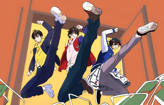 アニ二期 OP曲イイ!ナゴサカ出た～!様ボンネットに寝てる～!ヤマダ～!!…という感想でした!新世界楽しみすぎる…!◇いい加減すぎるトレースです◇ 